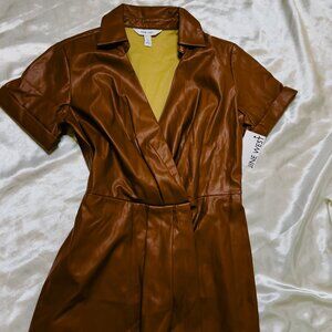 faux leather midi dress by Nine West